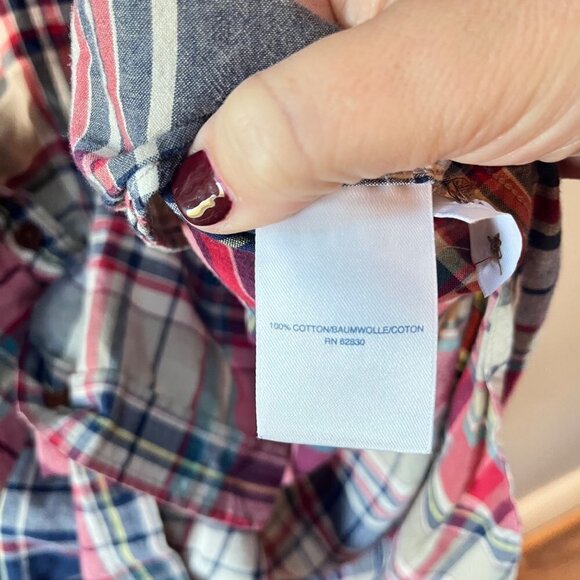 Men's Lands' End Plaid Short Sleeve Button Down Shirt-‎ Size 3XLT - Picture 3 of 4